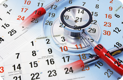 Composite of Calendar and Stethoscope