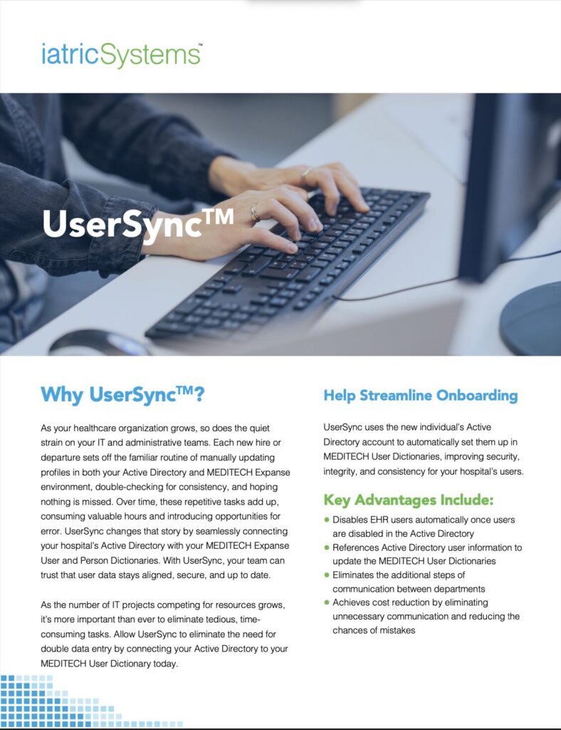 UserSync Brochure Image
